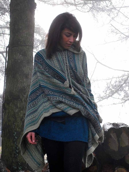 Poncho-de-style-mexicain