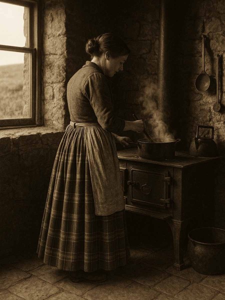 Jupe-hiver-en-tissu-tartan