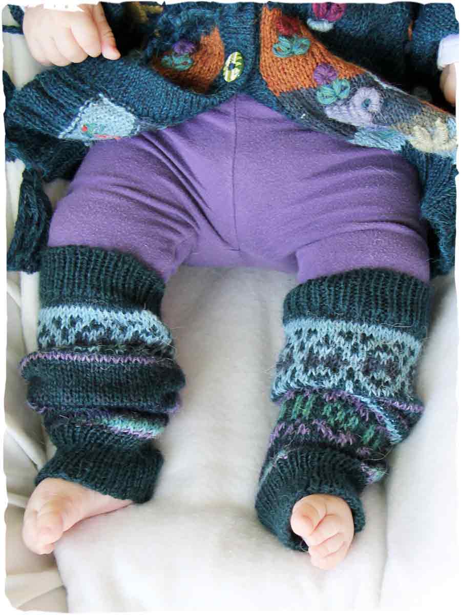 Jambières en laine fillette