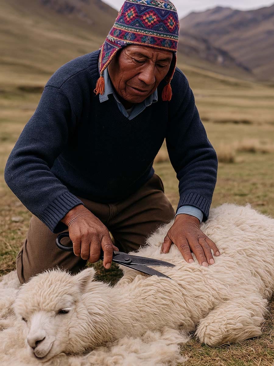 Mode éthique et slow fashion tonte des alpagas Mode éthique et slow fashion