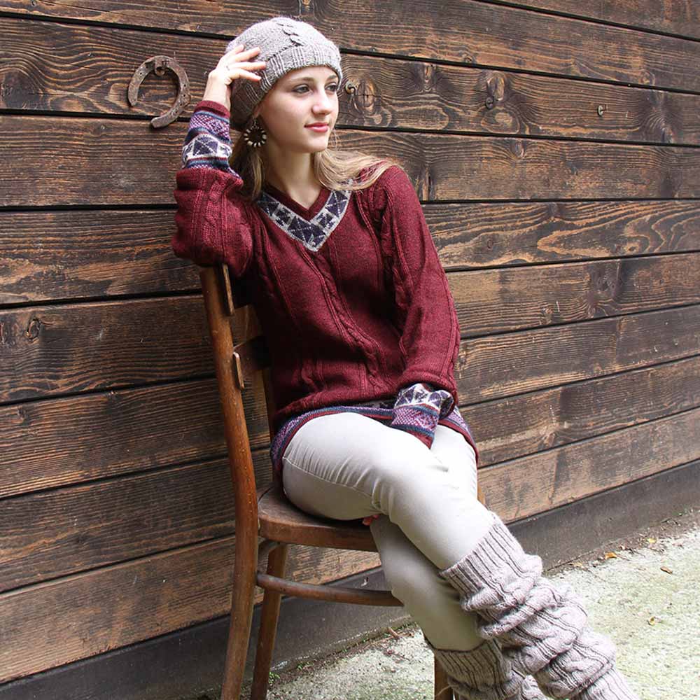 Pull Tina en alpaga avec fil 3/10 Pull femme Tina en alpaga avec fil 3/10 simple